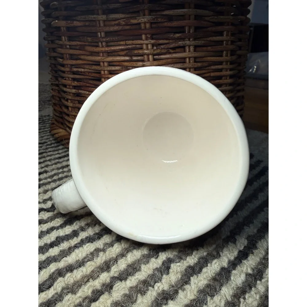 Pier 1 Imports Owl Coffee Mug Ironstone Rustic‎ Farmhouse Bird Cup